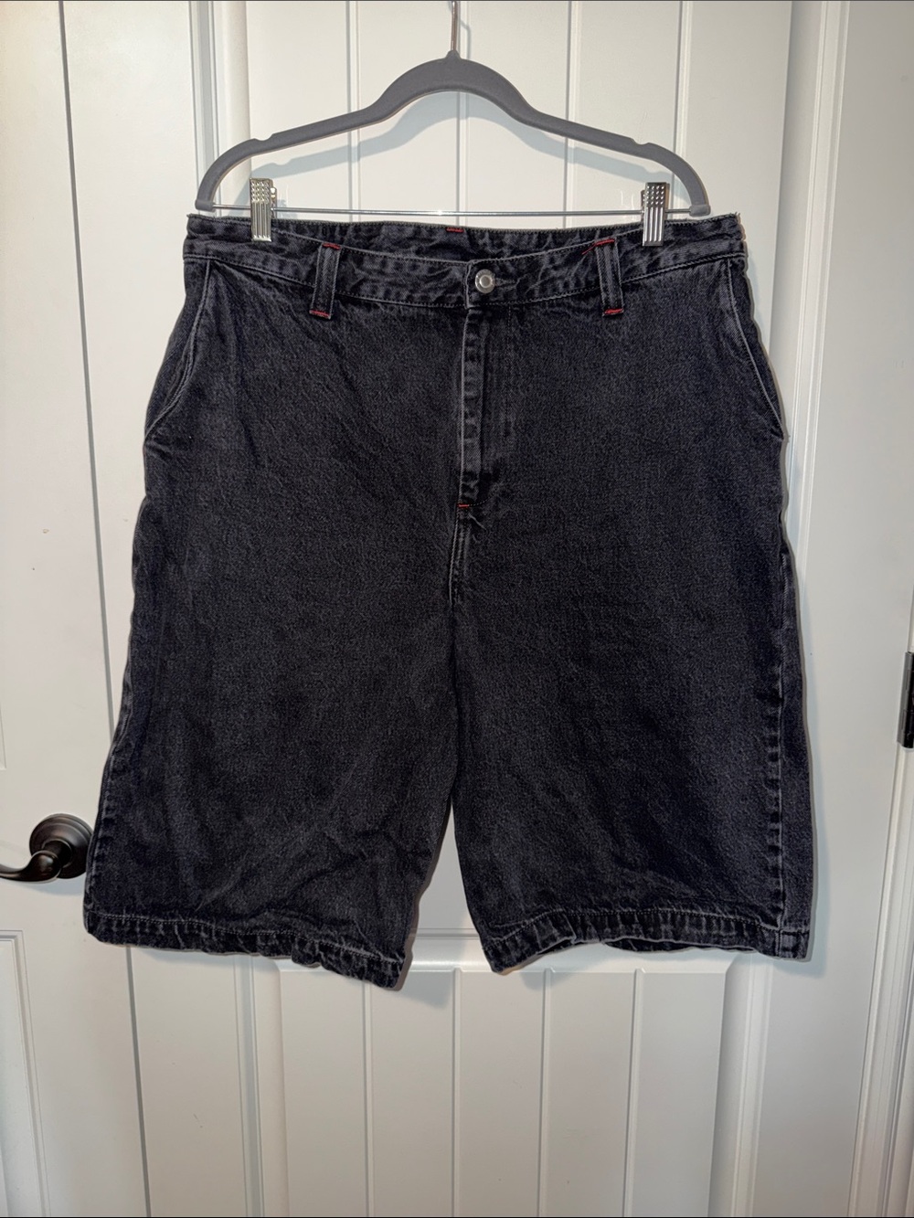 Big Baggy Denim Shorts - Washed Black